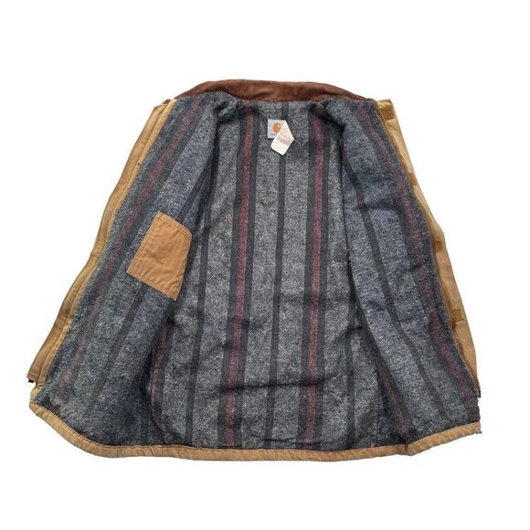 Carhartt Coat Mens Size 42 Vintage C04 Duck Blanket Lined Insulated Chore Jacket - Picture 5 of 11